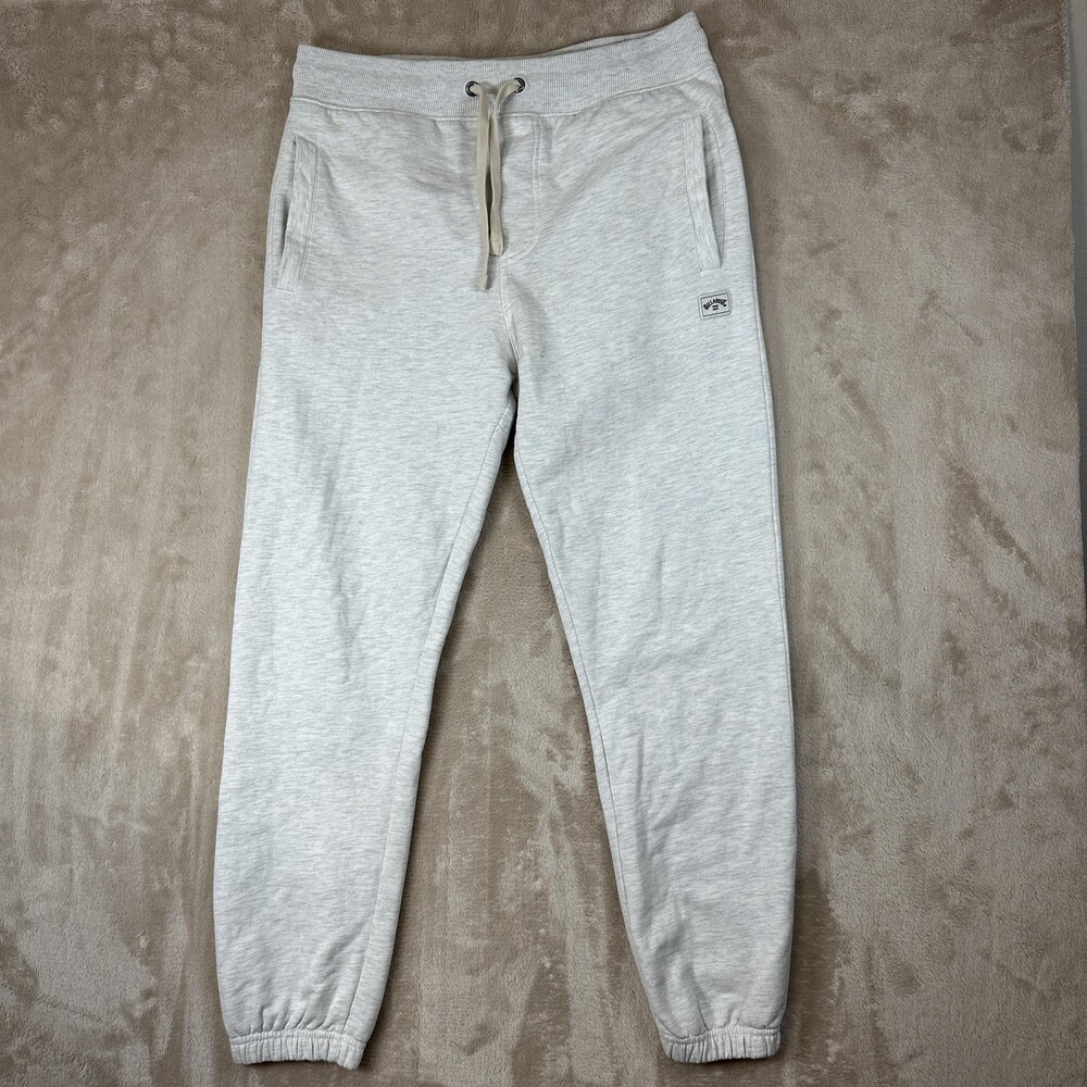 Billabong Recycler Pants Mens Small Gray Joggers Sweatpants Fleece Drawstring